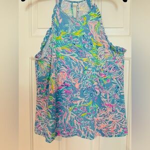 Lilly Pulitzer Ruffled Tank Top Size Large